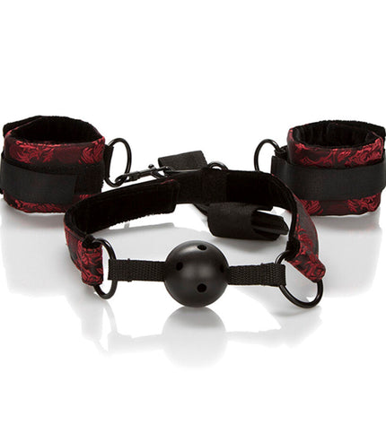 CALEXOTICS - SCANDAL BÂILLON BOULE RESPIRANT AVEC MENOTTES by CALEXOTICS