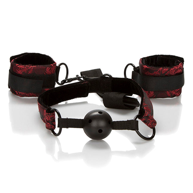 CALEXOTICS - SCANDAL BÂILLON BOULE RESPIRANT AVEC MENOTTES by CALEXOTICS