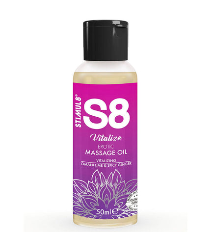 STIMUL8 - S8 VITALIZE HUILE DE MASSAGE ÉROTIQUE CITRON VERT 50 ML by STIMUL8