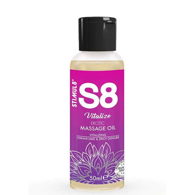 STIMUL8 - S8 VITALIZE HUILE DE MASSAGE ÉROTIQUE CITRON VERT 50 ML by STIMUL8
