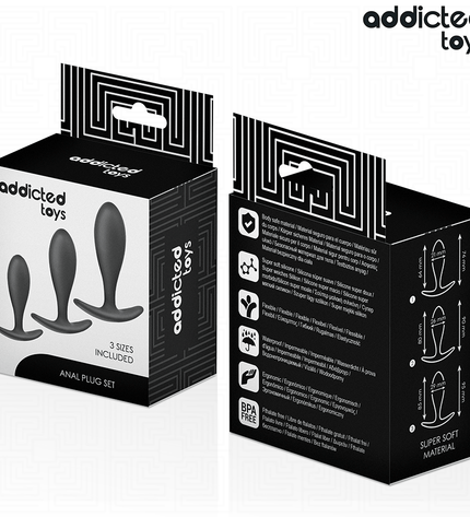 ADDICTED TOYS - LOT DE 3 PLUG ANAL MODÈLE 2 by ADDICTED TOYS