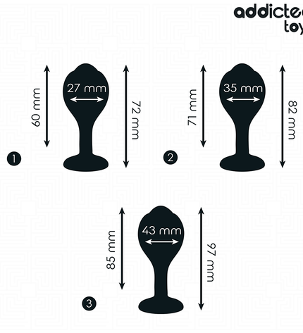 ADDICTED TOYS - LOT DE 3 PLUG ANAL AVEC BIJOU by ADDICTED TOYS