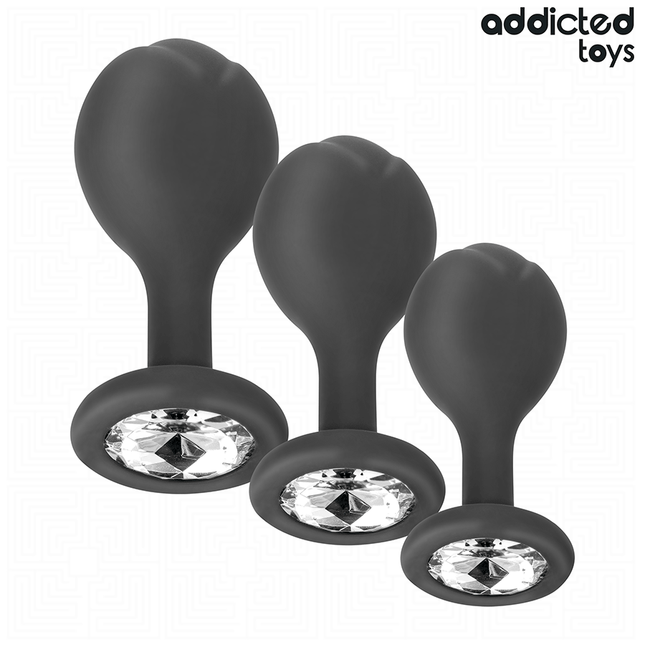 ADDICTED TOYS - LOT DE 3 PLUG ANAL AVEC BIJOU by ADDICTED TOYS