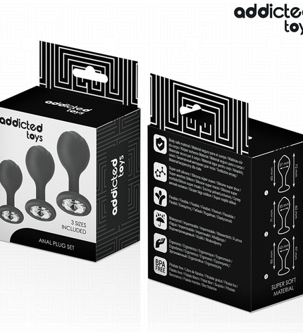 ADDICTED TOYS - LOT DE 3 PLUG ANAL AVEC BIJOU by ADDICTED TOYS