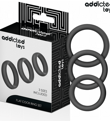 ADDICTED TOYS - LOT D'ANNEAUX PLATS EN SILICONE by ADDICTED TOYS