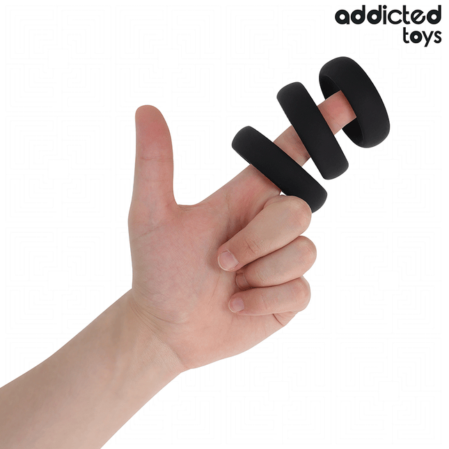 ADDICTED TOYS - LOT D'ANNEAUX PLATS EN SILICONE by ADDICTED TOYS