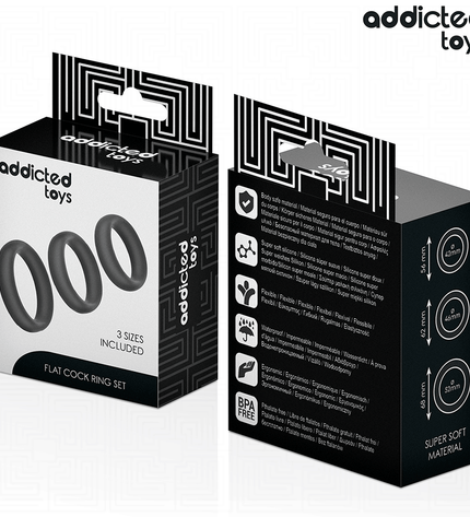 ADDICTED TOYS - LOT D'ANNEAUX PLATS EN SILICONE by ADDICTED TOYS