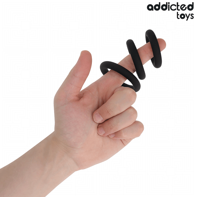 ADDICTED TOYS - LOT DE ANNEAUX EN SILICONE MODÈLE 1 by ADDICTED TOYS