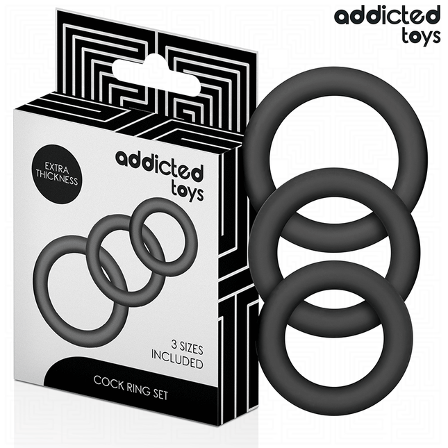 ADDICTED TOYS - LOT DE ANNEAUX EN SILICONE MODÈLE 1 by ADDICTED TOYS