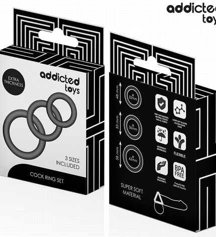 ADDICTED TOYS - LOT DE ANNEAUX EN SILICONE MODÈLE 1 by ADDICTED TOYS