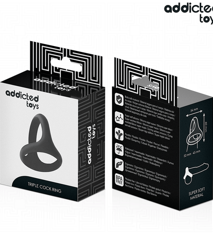 ADDICTED TOYS - ANNEAU PÉNIS TRIPLE ÉPAIS by ADDICTED TOYS