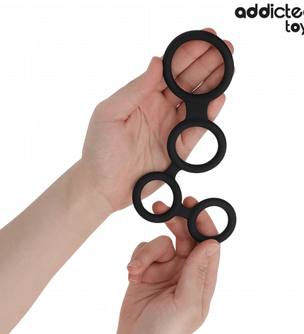 ADDICTED TOYS - ANNEAU PÉNIS AVEC SÉPARATEURS POUR TESTICULES by ADDICTED TOYS