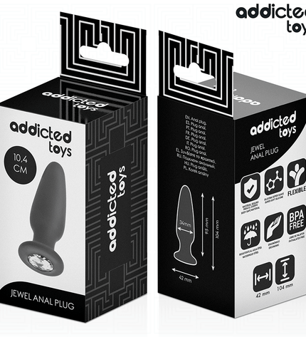 ADDICTED TOYS - PLUG ANAL AVEC BIJOU TAILLE M 10,4 CM by ADDICTED TOYS