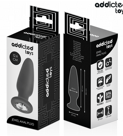 ADDICTED TOYS - PLUG ANAL AVEC BIJOU TAILLE L 12,6 CM by ADDICTED TOYS
