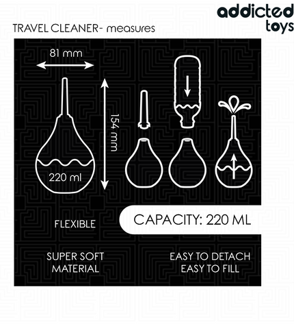 ADDICTED TOYS - NETTOYANT ANAL DE VOYAGE TAILLE L 220 ML by ADDICTED TOYS