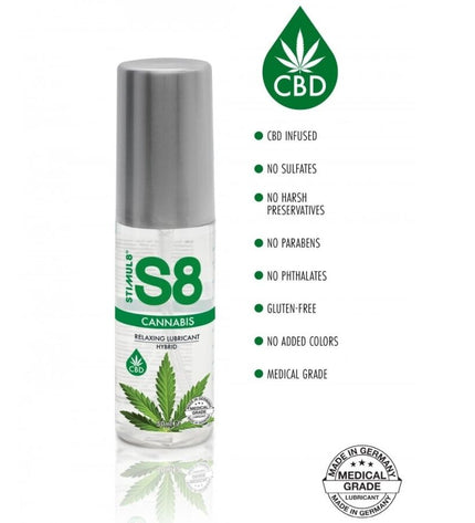 STIMUL8 - LUBRIFIANT HYBRIDE AU CANNABIS S8 50 ML by STIMUL8