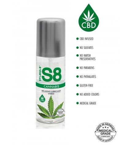 STIMUL8 - LUBRIFIANT HYBRIDE AU CANNABIS S8 125 ML by STIMUL8