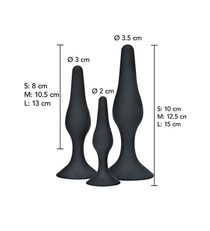 TOYJOY - Plug anal CURVY COMPANIONS 3 pièces Noir by TOYJOY