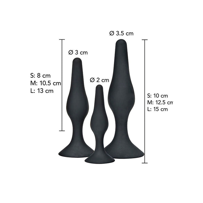 TOYJOY - Plug anal CURVY COMPANIONS 3 pièces Noir by TOYJOY