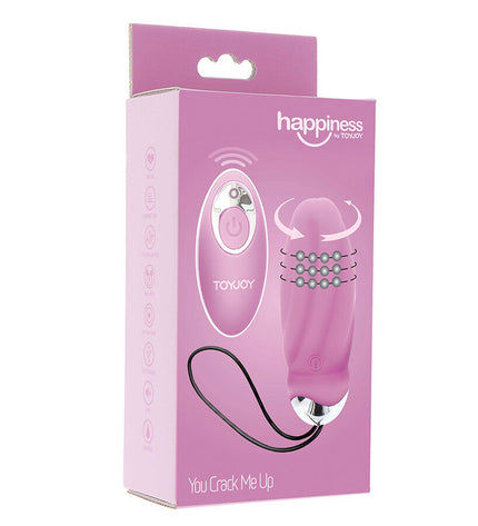 TOYJOY - HAPPINESS YOU CRACK ME UP VIBRATEUR ROSE TÉLÉCOMMANDE by TOYJOY