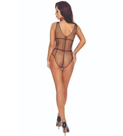 PASSION - BS114 BODYSTOCKING NOIR GRILLE by PASSION WOMAN BODYSTOCKINGS