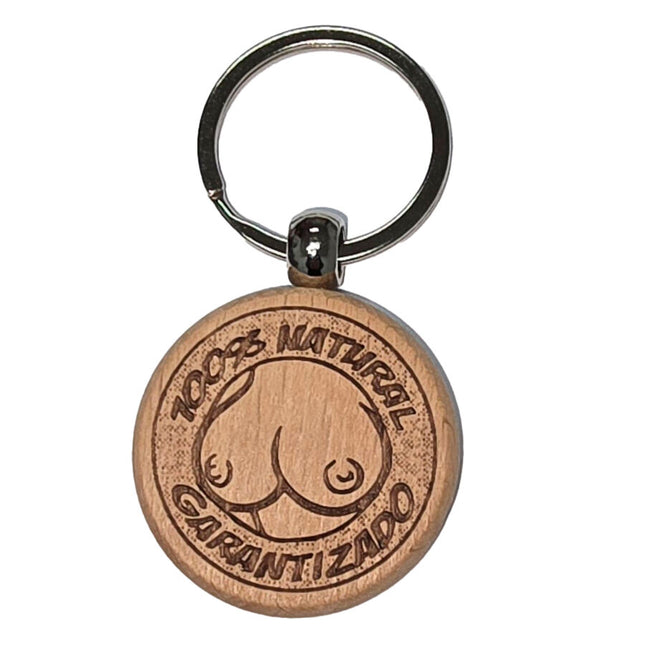 DIABLO PICANTE - PORTE-CLÉS EN BOIS EN FORME DE POITRINE by DIABLO PICANTE
