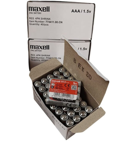 MAXELL - BATTERIE AU MANGANÈSE AAA R03 RÉTRACTABLE*4 by MAXELL
