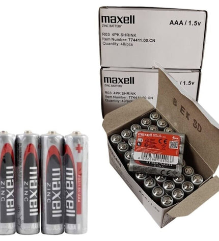 MAXELL - BATTERIE AU MANGANÈSE AAA R03 RÉTRACTABLE*4 by MAXELL