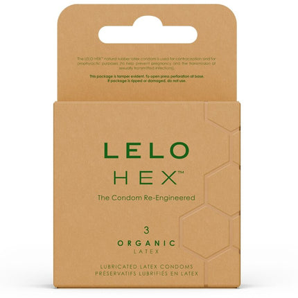 LELO - HEX BOÎTE DE PRÉSERVATIFS BIOLOGIQUES 3 UNITÉS by LELO