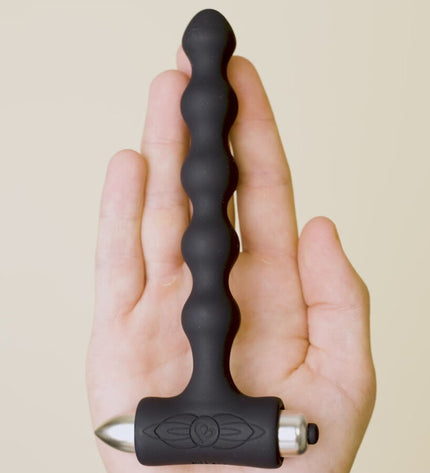 ROCKS-OFF - PETITE SENSATIONS PERLES ANAL PLUG VIBRATEUR NOIR by ROCKS-OFF