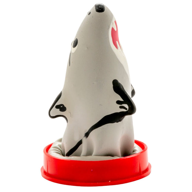 CONDOMERIE - PRÉSERVATIFS FANTAISIE PEINTS À LA MAIN MODÈLE REQUIN 1 by CONDOMERIE