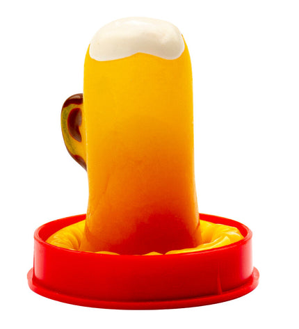 CONDOMERIE - PRÉSERVATIFS FANTAISIE PEINTS À LA MAIN VERRE DE BIÈRE by CONDOMERIE