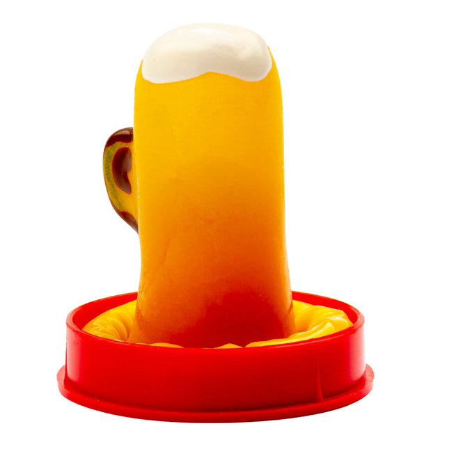 CONDOMERIE - PRÉSERVATIFS FANTAISIE PEINTS À LA MAIN VERRE DE BIÈRE by CONDOMERIE