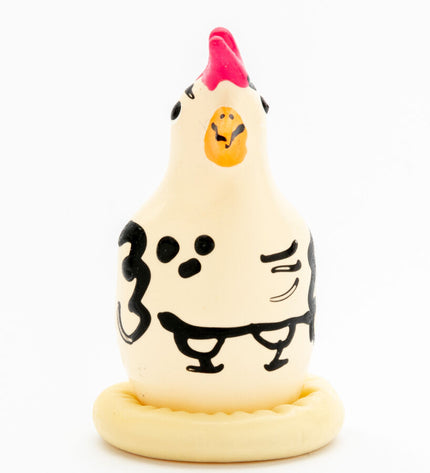 CONDOMERIE - PRÉSERVATIFS FANTAISIE PEINTS À LA MAIN COQ COCKY by CONDOMERIE