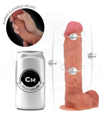 COCK MILLER - GODE ARTICULABLE HYPERRÉALISTE 17,8 CM by COCK MILLER