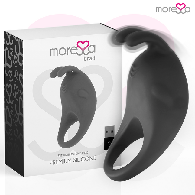 MORESSA - BRAD PREMIUM SILICONE RECHARGEABLE NOIR - Concombre Boutique