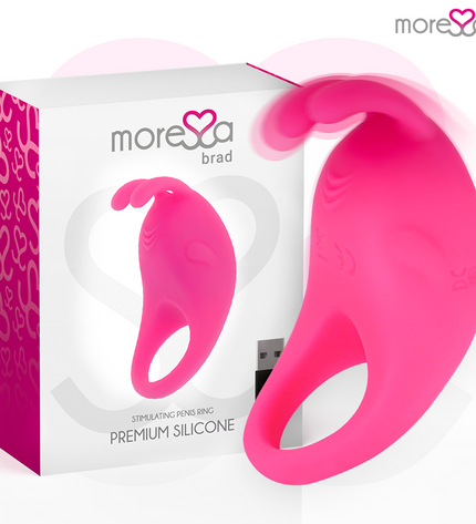 MORESSA - BRAD PREMIUM SILICONE RECHARGEABLE ROSE - Concombre Boutique