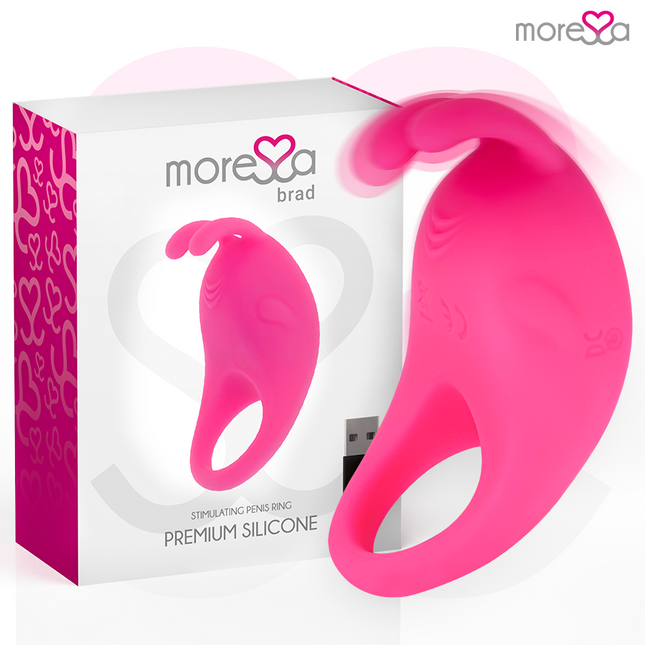 MORESSA - BRAD PREMIUM SILICONE RECHARGEABLE ROSE - Concombre Boutique