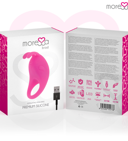 MORESSA - BRAD PREMIUM SILICONE RECHARGEABLE ROSE - Concombre Boutique