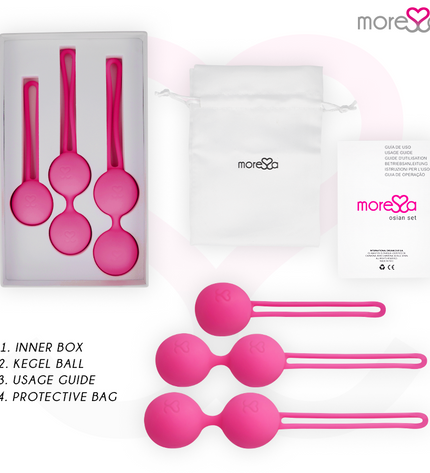 MORESSA - OSIAN SET PREMIUM SILICONE ROSE (Osian One - 51 g | Osian Two - 101 g | Osian Three 85 g) - Concombre Boutique