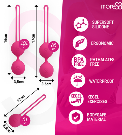 MORESSA - OSIAN SET PREMIUM SILICONE ROSE (Osian One - 51 g | Osian Two - 101 g | Osian Three 85 g) - Concombre Boutique