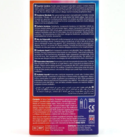 SKINS - PACK DE 16 PRÉSERVATIFS PREMIUM ASSORTIS by SKINS