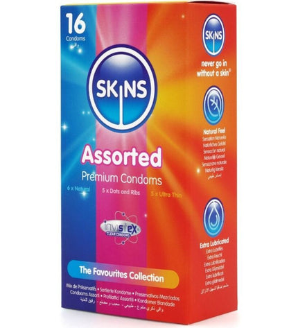 SKINS - PACK DE 16 PRÉSERVATIFS PREMIUM ASSORTIS by SKINS