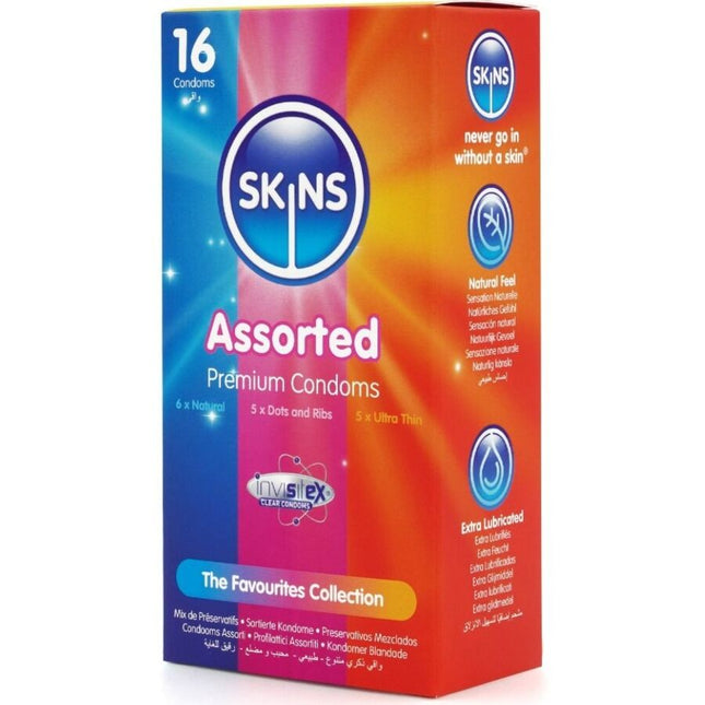 SKINS - PACK DE 16 PRÉSERVATIFS PREMIUM ASSORTIS by SKINS