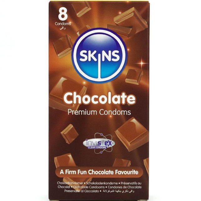SKINS - PACK DE 8 PRÉSERVATIFS PREMIUM CHOCOLAT by SKINS