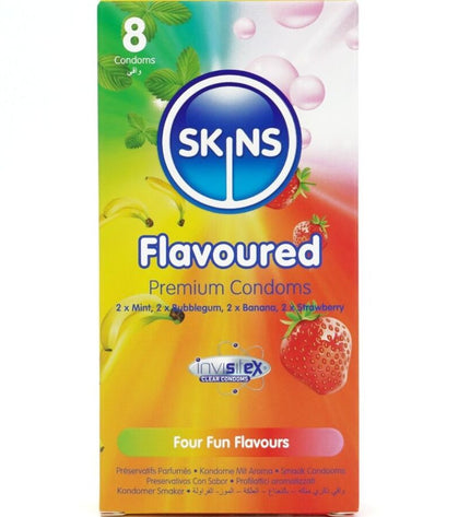 SKINS - PACK DE 8 PRÉSERVATIFS PREMIUM MULTI-SAVEURS by SKINS