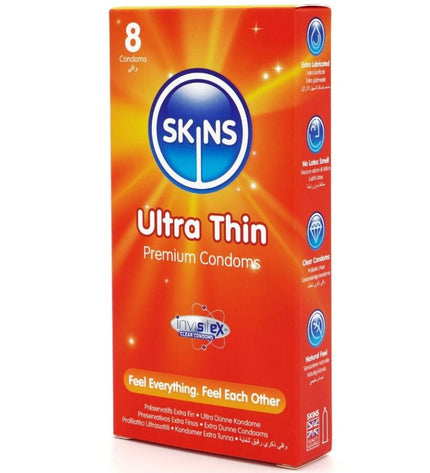 SKINS - PACK DE 8 PRÉSERVATIFS ULTRA FINS PREMIUM by SKINS