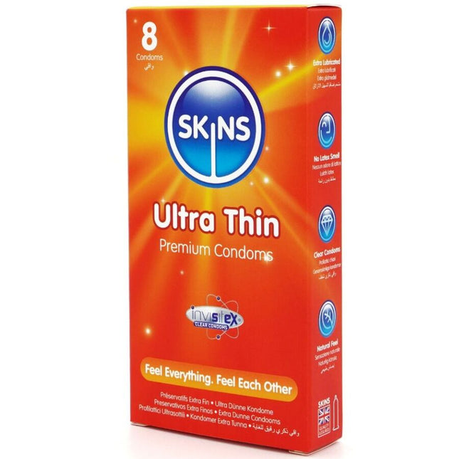 SKINS - PACK DE 8 PRÉSERVATIFS ULTRA FINS PREMIUM by SKINS