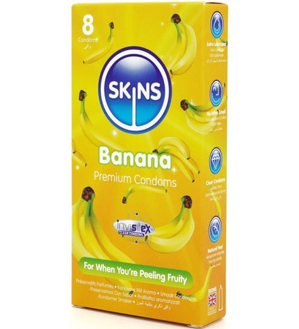 SKINS - PACK DE 8 PRÉSERVATIFS BANANE PREMIUM by SKINS