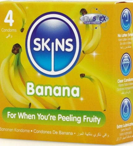 SKINS - PACK DE 4 PRÉSERVATIFS BANANE PREMIUM by SKINS